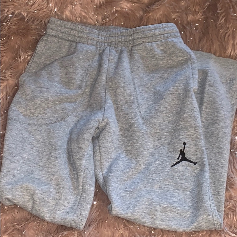 Boys grey Nike air Jordan’s joggers